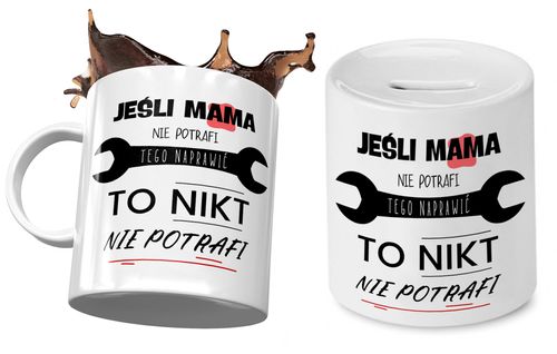 Dla Mamy Zestaw Kubek + Skarbonka Prezent Z Nadrukiem Ze Zdjęciem na Arena.pl