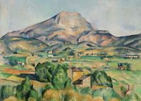 Plakat 18x13cm Mont Sainte-Victoire, Paul Cezanne Vintage do Salonu