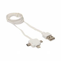 Kabel USB 3w1 Lightning+microUSB+miniUSB 80cm