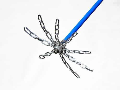 ZESTAW SZCZOTKA DO CZYSZCZENIA KOMINA OD DOŁU CYKLON TURBO 4M OBROTOWY na Arena.pl