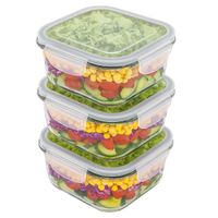 Pojemniki na żywność kwadratowe 0,75 l lunchbox 3 szt Altom Design Fresh