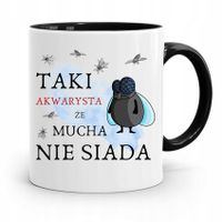 Dla Akwarysty Kubek Czarny Na Prezent Na Urodziny Z Nadrukiem Ze Zdjęciem