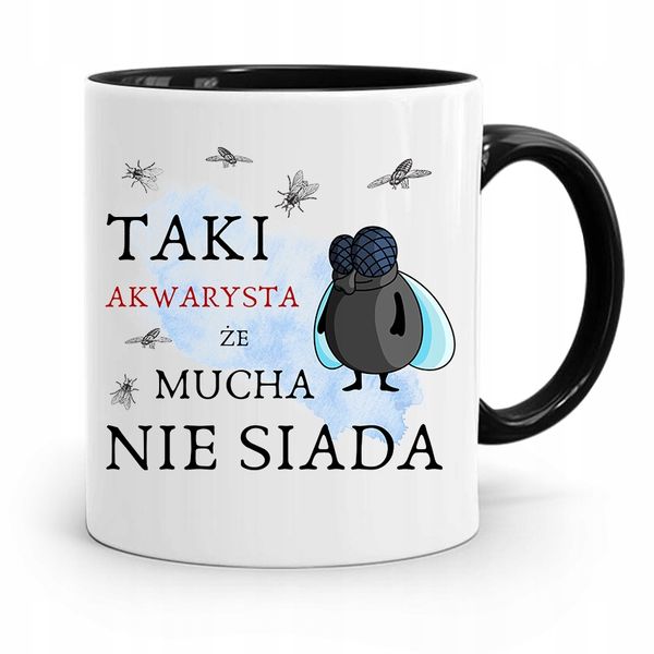 Dla Akwarysty Kubek Czarny Na Prezent Na Urodziny Z Nadrukiem Ze Zdjęciem zdjęcie 1