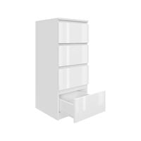 Komoda biała połysk AVEN 40 cm z 4 szufladami różne kolory DARMOWA DOSTAWA