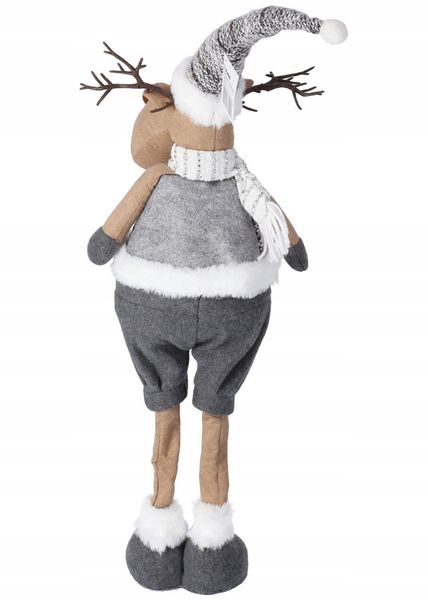 Pluszowy szary renifer figurka 70 cm zdjęcie 4