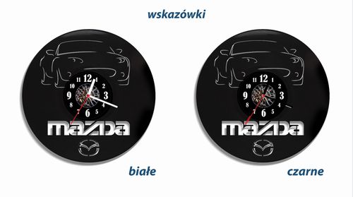 Zegar ścienny z płyty winylowej Mazda 25.4 na Arena.pl