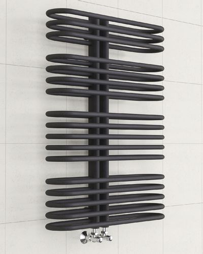 GRZEJNIK ŁAZIENKOWY NEO 1580x550 CZARNA STRUKTURA na Arena.pl