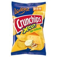 Crunchips X-Cut Chipsy ziemniaczane o smaku ser-cebula 140 g