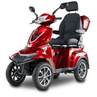 Skuter elektryczny, pojazd 4kołowy BILI BIKE SHINO QUADRO G4 GEL -czerwony