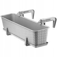 DONICZKA DONICA BALKONOWA PODSTAWKA 60cm SZARA