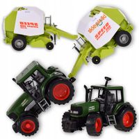 TRAKTOR CIĄGNIK MASZYNA PRASA ROLNICZA PRZYCZEPA FARMER ZABAWKA DLA DZIECI