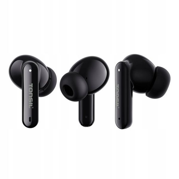 Słuchawki Bezprzewodowe TONSIL T50 BT CZARNE Bluetooth Dokanałowe IPX5 V5.3 zdjęcie 14
