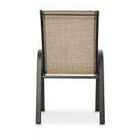 Zestaw KRZESŁA OGRODOWE Metalowe WODOODPORNE Beż Tadar Melanż 2szt