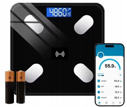 WAGA ŁAZIENKOWA BLUETOOTH SMART INTELIGENTNA ANALITYCZNA BMI DO 180KG na Arena.pl