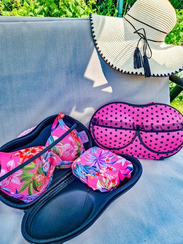 Stylowe etui na bieliznę biustonosz podróż różowe Kontri E1001 na Arena.pl