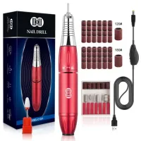 FREZARKA DO PAZNOKCI MANICURE PEDICURE ZESTAW PRO PRZENOŚNA ELEKTRYCZNA