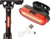 LAMPKA ROWEROWA TYLNA LAMPA NA ROWER AKUMULATOR TYŁ COB USB MOCNA 120LM ABS