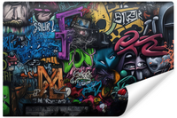 Fototapeta Młodzieżowa Kolorowe GRAFFITI Abstrakcja Efekt 3D 400cm x 280cm