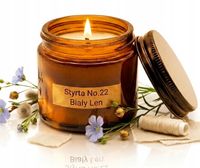 Świeca Sojowa Biały Len 60ml Styrta No.22 Naturalna w Szkle Vegan