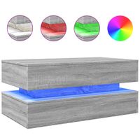 Stolik kawowy z oświetleniem LED, szary dąb sonoma, 90x50x40 cm