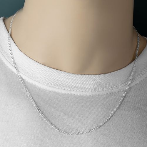 SREBRNY ŁAŃCUSZEK DAMSKI BISMARK SOLIDNY 55cm/2mm SREBRO PRÓBA 925+GRATISY na Arena.pl