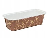 FORMY PAPIEROWE DO PIECZENIA prostokątne Plumpy Złoty Wzór 200x70x65 2szt