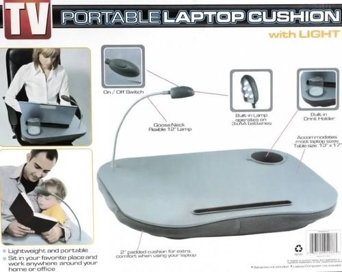 STOLIK PODUSZKA POD LAPTOPA + LAMPKA LED na Arena.pl