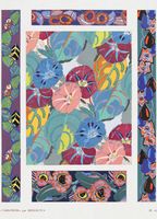 Plakat 13x18cm Kwiaty Art Deco v.15, Bénédictus Vintage do Salonu