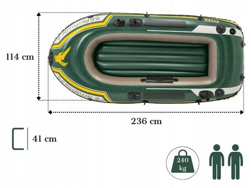 Ponton Intex Seahawk 2os. Pompka + Wiosła 68347 MODEL 2024 na Arena.pl