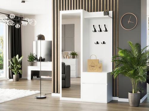 Garderoba szafa lustro wieszak szafka na buty biała V-5 Producent na Arena.pl