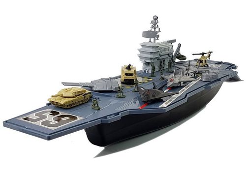 Statek Lotniskowiec Wojskowy z Pojazdami 86cm na Arena.pl