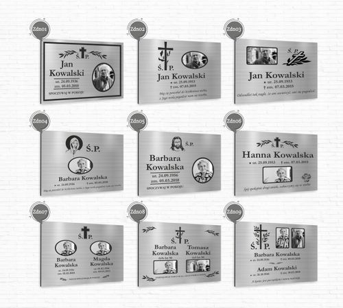 TABLICZKA NAGROBNA NAGROBKOWA ze zdjęciem ALUMINIOWA DIBOND UV 40x30 cm na Arena.pl