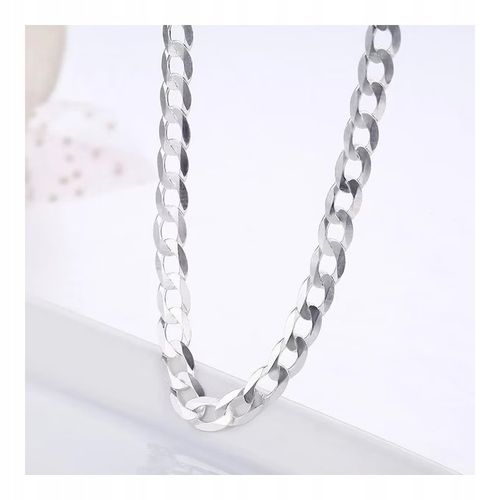 Szeroki męski łańcuszek pancerka naszyjnik srebrny 60 cm srebro próba 925 na Arena.pl