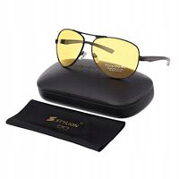 OKULARY do JAZDY NOCĄ dla KIEROWCÓW POLARYZACYJNE Rozjaśniające żółte UV