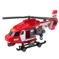 CZERWONY DLA DZIECI  RATUNKOWY HELIKOPTER  Z DŹWIĘKAMI