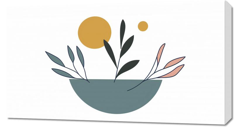 Obraz 90x50cm Miska Roślinności zdjęcie 1