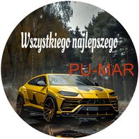 Opłatek na tort Urodziny Lamborghini Samochód Auto Logo Fura Bryka 18 30 40