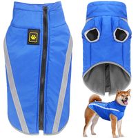 Kurtka Zimowa Dla Psa Wodoodporna Ocieplana Niebieska 2XL Odblaskowa