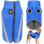 Kurtka Zimowa Dla Psa Wodoodporna Ocieplana Niebieska 2XL Odblaskowa