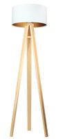 Lampa stojąca HOME 40 biała/złota/sosna