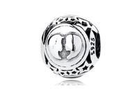 Rodowany srebrny charms pandora znak zodiaku bliźnięta srebro 925 BEAD21