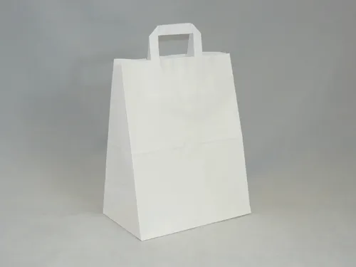 Torba papierowa biała z nadrukiem 100 sztuk22 x 11 x 31 cm na Arena.pl