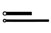 Wskazówki do mechanizmu zegara proste 55/90mm czarne