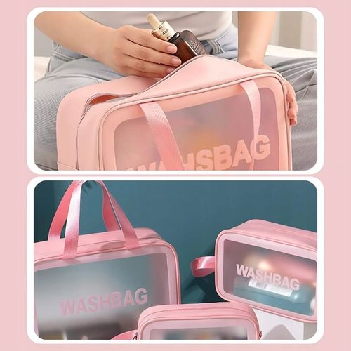 3x KOSMETYCZKA ZESTAW PODRÓŻNA TURYSTYCZNA PZEZROCZYSTA NA ZAMEK na Arena.pl