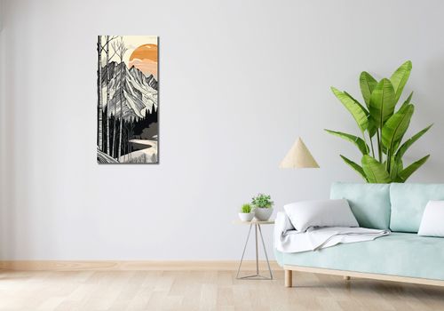 Obraz 40x90cm Drzeworys Górski na Arena.pl