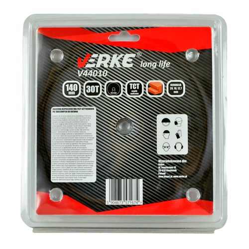 PIŁA TARCZA WIDIOWA DO CIĘCIA DREWNA 140x22,2 30 ZĘBÓW VERKE V44010 na Arena.pl