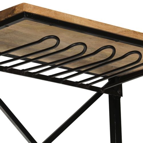 Szafka na wino, żółta, 49x31x170 cm, traktor, lite drewno mango na Arena.pl