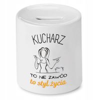 Skarbonka Dla Kucharza To Styl Życia Prezent Z Nadrukiem Ze Zdjęciem