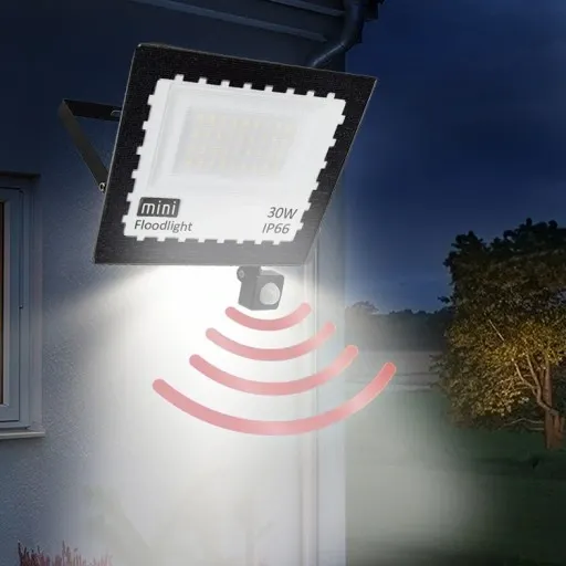 HALOGEN LED 30W NAŚWIETLACZ SLIM CZUJNIK RUCHU ZEWNĘTRZNY DO MAGAZYNU zdjęcie 9