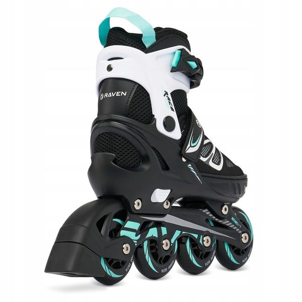 Rolki Regulowane RAVEN Advance Black/Mint 35-39 zdjęcie 5